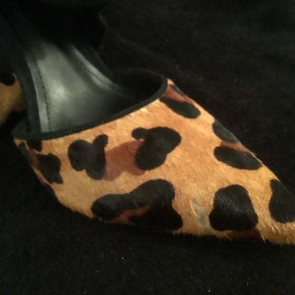 Schultz black suede and  cheetah Calf hair boots size 8 (has defects) - Picture 7 of 9
